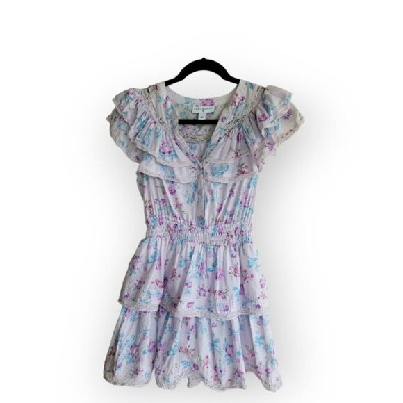 LoveShackFancy x Target Lilac Floral Lou Dress XS Fairycore - Picture 4 of 16